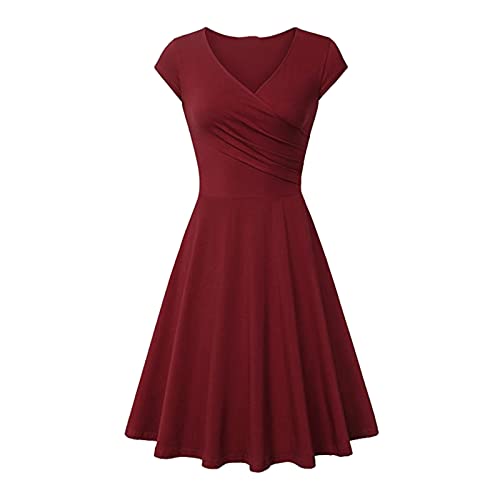 Robe outdoor d'été fluide et légère à manches courtes style swing