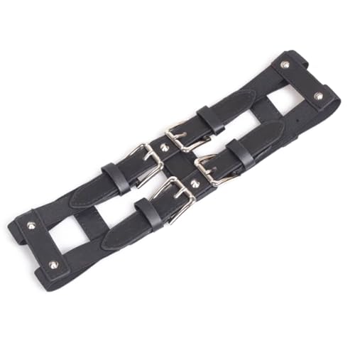 Double-Row Black Belt Punk Rock Waist Belt Women's Elastic Wide Waist Belt Waist Trendy and Cool Decoration4
