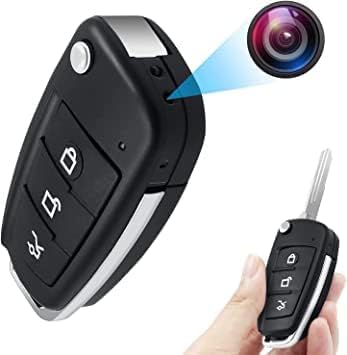 CUTECH Full HD 1080p Keychain Camera with Low Light Night Vision, Motion Detection, Video Audio HD Recording, 90 Minutes Working Time After Single Charge Indoor Outdoor HD Keychain Camera