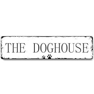 12×3 Inch The DogHouse Sign Dog House Signage PC for Outdoor Indoor Dog Shelter Pet Feeding Area Decor Dog Owners Lover Gift