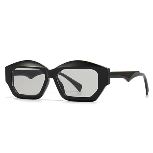 Lunettes de soleil œil de chat couleur gelée au design rétro polygonal