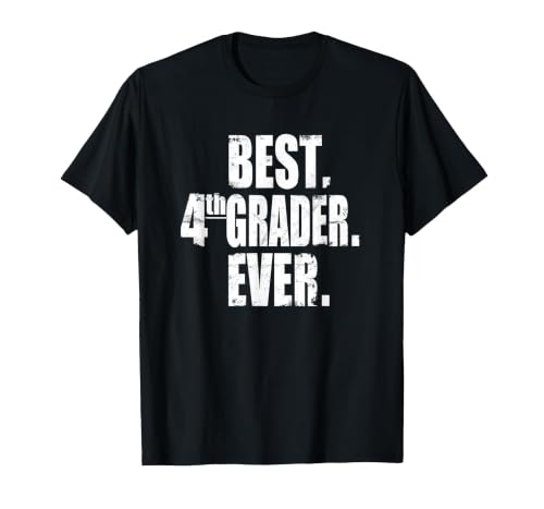 Back to School Best 4th Grader Ever T-Shirt, Men, Black, Small