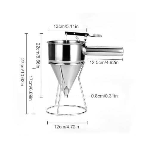 Dispensador de pasteles en embudo estable con vertedor multiusos 6