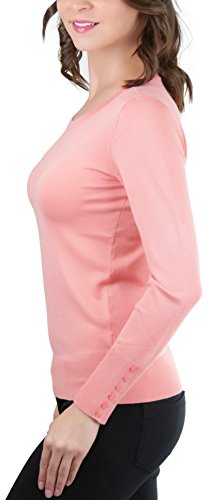 Image of ToBeInStyle Women's Classic Long Sleeve V-Neck Pullover Sweater