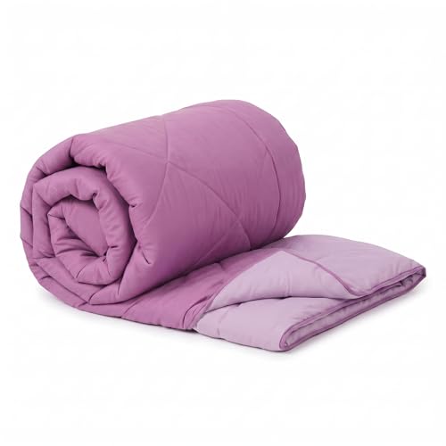 Image of Epicasa Reversible Comforter | 200 GSM Thermal Bonded Fill | 110 GSM Micro Peach Fabric | All Season AC Quilt | Diamond Quilted | Lightweight Duvet Blanket for Home Bedroom