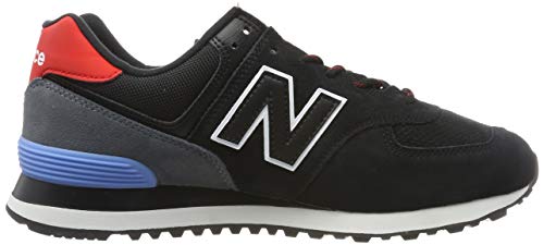 Image of New Balance Men's 574 V2 Sneaker, Black /Velocity Red, 13 M