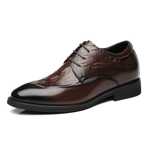 Men's Business Oxfords Anti-Slip Height-Boosting Formal Dress Shoes for Men Comfortable Elevator Shoes