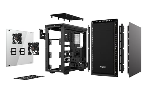 Image of be quiet! Pure Base 600 | ATX Midi Tower PC Case | 2 Pre-Installed Pure Wings 2 Fans | Tempered Glass Window | Black | BGW21