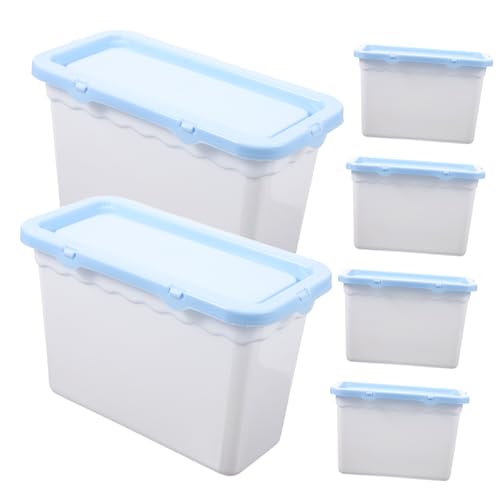 PATKAW 1 Juego Caja De Lavandería Tapas Bote De Lavandería Lavanderia Organizador Caja De Almacenamiento De Detergente Titular De La Ropa Bote De Perlas De Lavandería El Plastico 6 Piezas