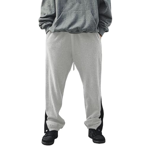 Survetement grande taille pantalons de sport militaire homme coton lin baggy