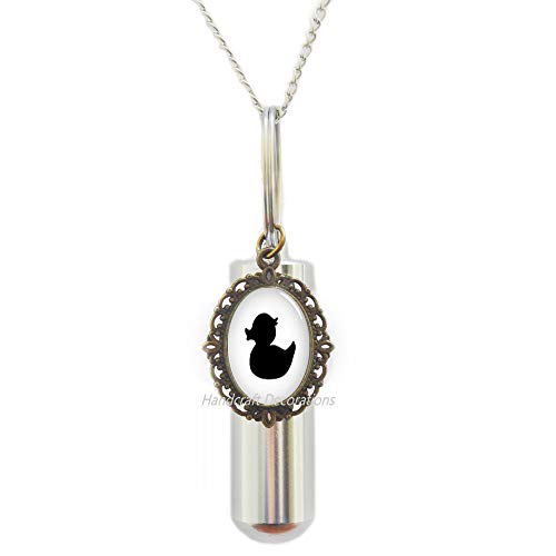 HandcraftDecorations Duck URN Duck Cremation URN Necklace Duck Jewelry pet Jewellery Animal Jewellery Animal Lover Gift.F034