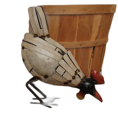 RIIL Repurposed Metal Pecking Hen Farmhouse Country Decor 11.5 Inch