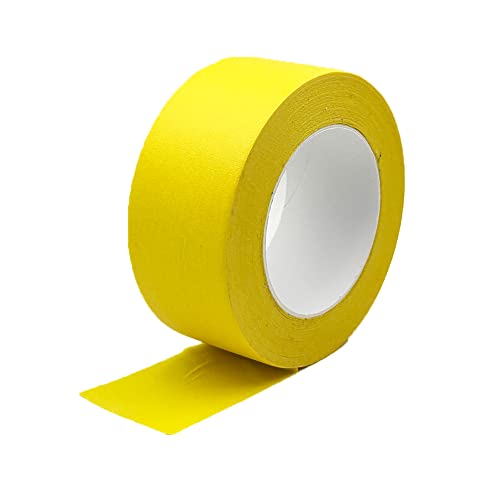 Image of Yellow Masking Tape 2 inch x 55 Yards, Yellow Painters Tape 2 inch Wide Paper Tape for Arts DIY Crafts Painting Labeling Decoration School Projects Home Office