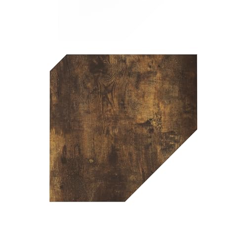 Image of Furinno Rossi Hexagon Floating Shelves for Wall, Set of 2 Geometric Corner Shelf, Wall Mounted Shelves for Bathroom, Home Office, Living Room, Amber Pine