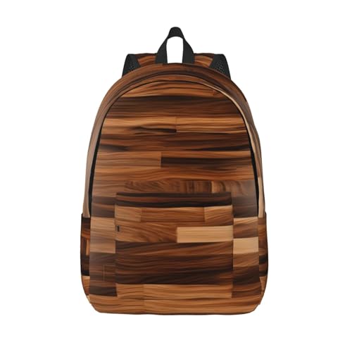 Mochila para laptop con estampado de madera: dile adiós al dolor en viajes