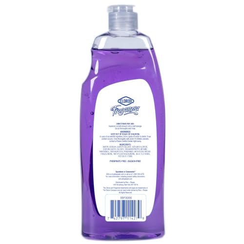 Image of Clorox Fraganzia Liquid Dish Soap, Lavender Scent, 22 Oz, 2 Pack | Cuts through tough grease fast, quick-rinsing formula, washes away grime, powerful daily clean, gentle