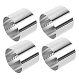 iplusmile 4 Stück Teiliges Mousse Ringe Kreisförmige Backformen für Kuchen und Kekse Hitzebeständig Langlebig Vielseitig Einsetzbar für Backen Dessert Gemüse und Schokoladendekoration