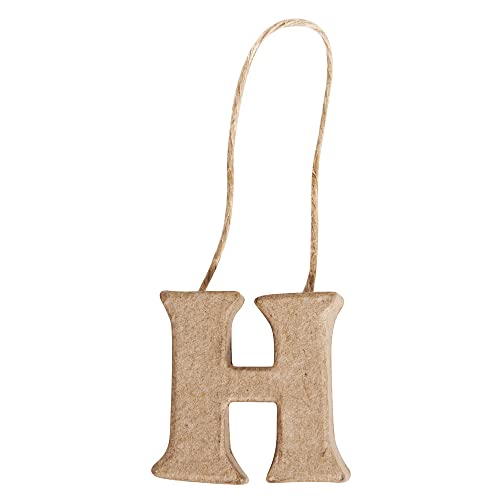 Rayher 67082000 Papier-Mâché Letter H FSC Recycled 100%, 4 x 4 x 1 cm, with