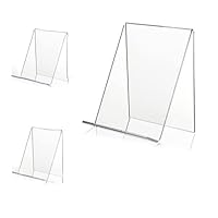 5 PCS Acrylic Book Stand Clear, Book Display Shelf Transparent, Multi-Functional Display Easel, Desktop Decorative Storage Rack for Displaying Artworks, Books,and Other Small Items