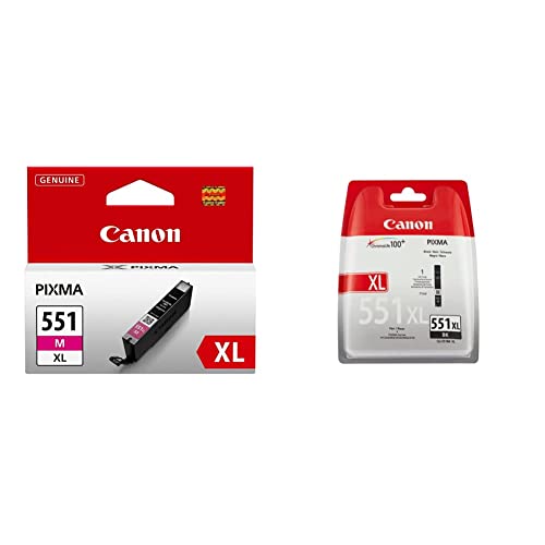Cartouche Canon CLI-551XL M Magenta et BK Noire haute capacité sous emballage carton