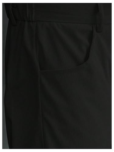 OYOANGLE Men's Bell Bottom Pants Zipper Fly Solid Vintage Bootcut Trousers 70s Disco Outfits4