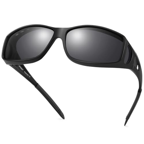 Image of URUMQI Polarized Sunglasses Fit Over Glasses for Men Women, Wraparound Sun Glasses UV400 Protection for Driving Fishing