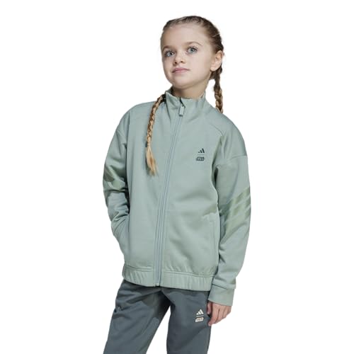 Image of adidas X Star Wars Mandalorian Unisex Kids' Sports T-Shirt, Silver green / cyber metallic, 2 Years