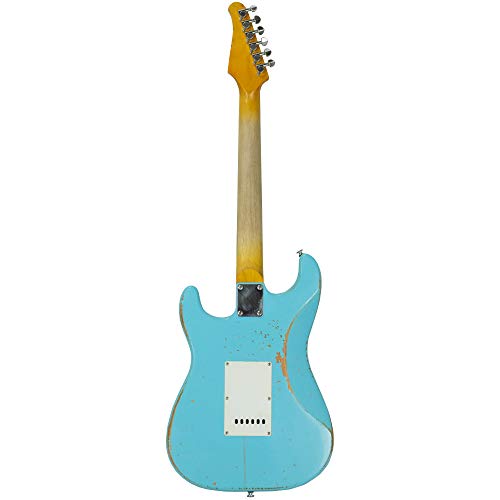 Sawtooth Es Relic Electric Guitar, Aero Blue, Retro Pack #TOP7
