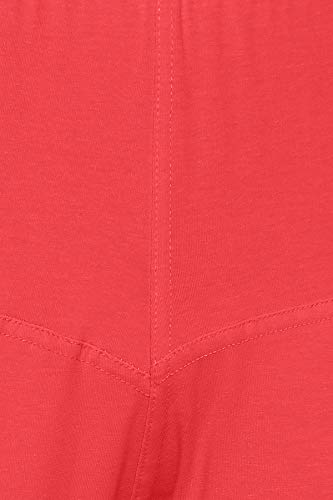 Image of Rupa Softline 4D Cotton Stretch Comfort Churidar Leggings for Women,All-Purpose Fashion for Western, Ethnic, Sporty, and Casual Wear - Full-Length, Solid Color, Pack of 1 Red