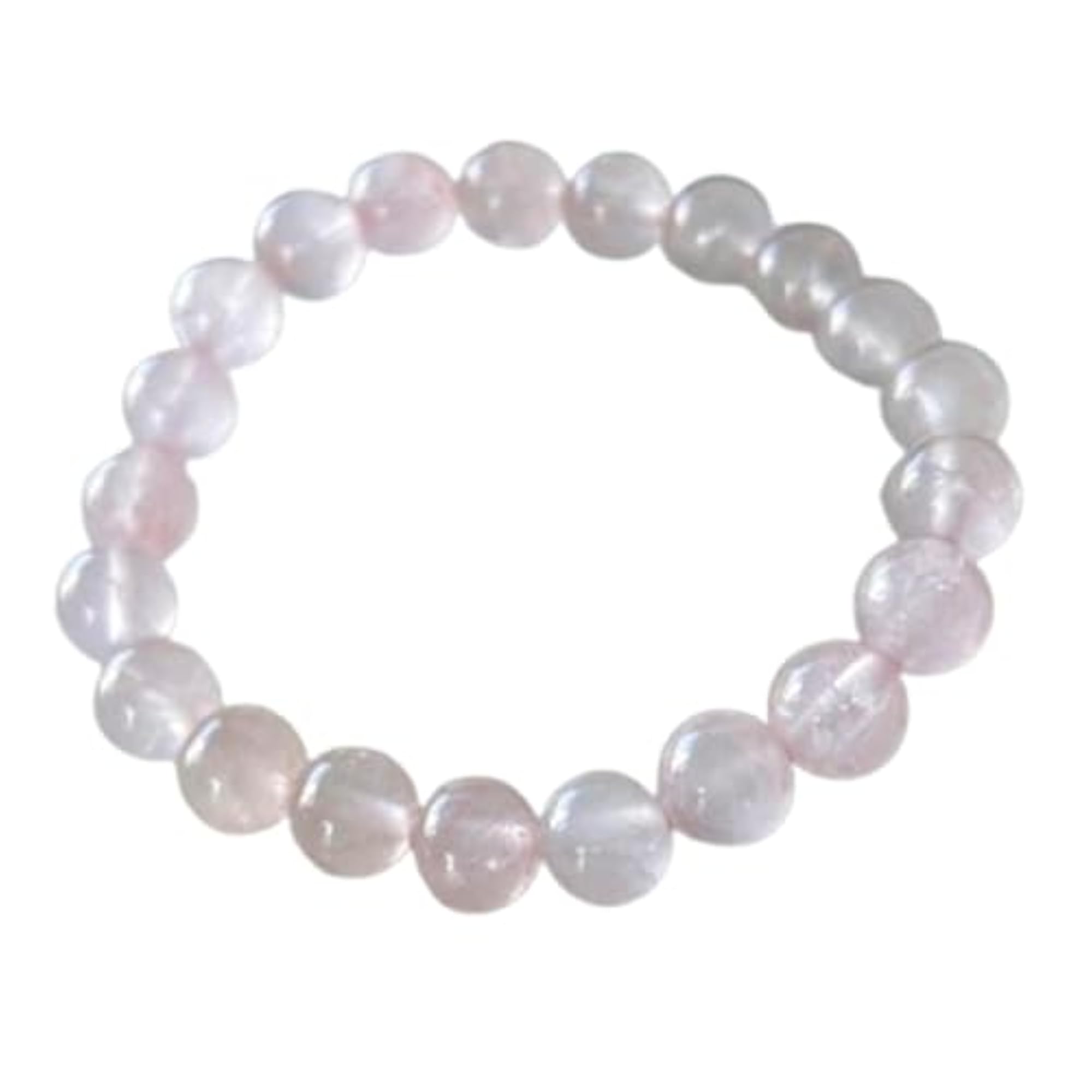 Natural Rose Quartz Stretchable Bracelet, Unisex