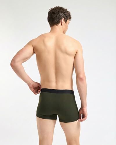 Image of Wellbi Mens Bamboo-Cotton Solid Trunks | 3x Softer Than Cotton | Breathable | Moisture-Wicking | 5x Odour Control | 4-Way Stretch | No Ride-Up Underwear