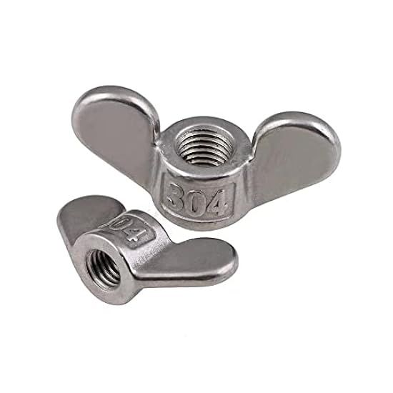 10 Dadi A Farfalla M8 Acciaio Inox 304 - Dadi Ad Alette Per Fissaggi Rapidi Senza Attrezzi - Foto 5