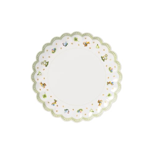 Villeroy & Boch – Easter Delight assiette pour le petit-déjeuner/à dessert, porcelaine Premium, motifs de Pâques rétro, détails dorés, assiette pr le petit-déjeuner et les desserts sucrés du printemps