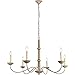 Elegant Lighting LD6007D40 Merritt 6 Light 39-13/16" Wide Taper Candle Chandelie, Weathered Dove