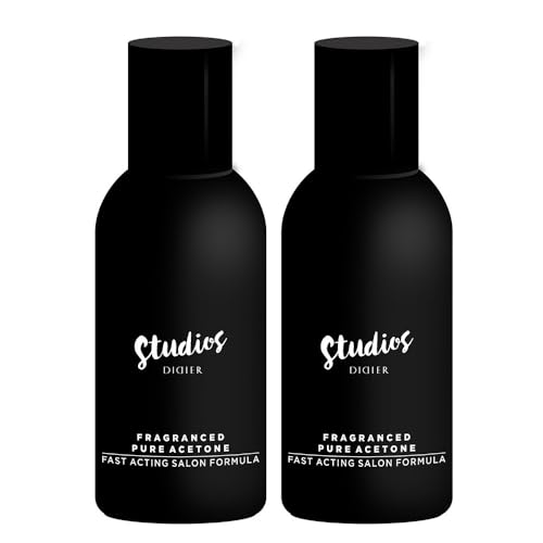 Didier Lab - Acetona Pura para Uñas Semipermanentes con Fragancia - Quitaesmalte para Esmalte UV Tips Top Coats y Bases - Acetona Pura con Perfume - Nail Polish Remover - Paquete de 2x150ml