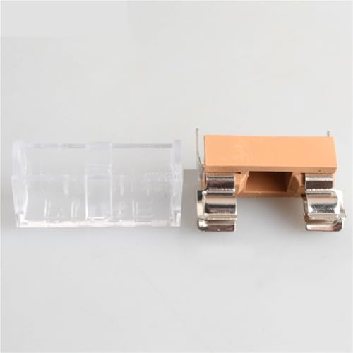 Portafusibles transparentes con cubierta protectora de bloques para fusibles de 5x20 mm y 250V 3