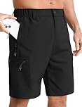 APTRO Mens Cargo Hiking Shorts Outdoor Lightweight Golf Casual Shorts for Men with 5 Zipper Pockets Black M
