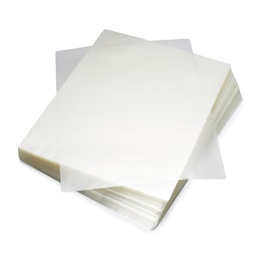 Amazon Basics Clear Thermal Laminating Plastic Paper Laminator Sheets - 9 x 11.5-Inch, 200-Pack, 3mil