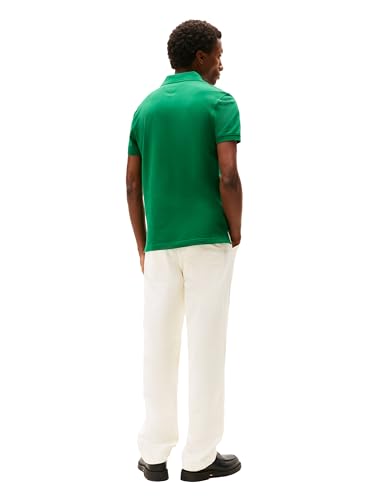 Image of Tommy Hilfiger Men's Short Sleeve Polo Shirts in Slim Fit with Stretch and Organic Pique Cotton