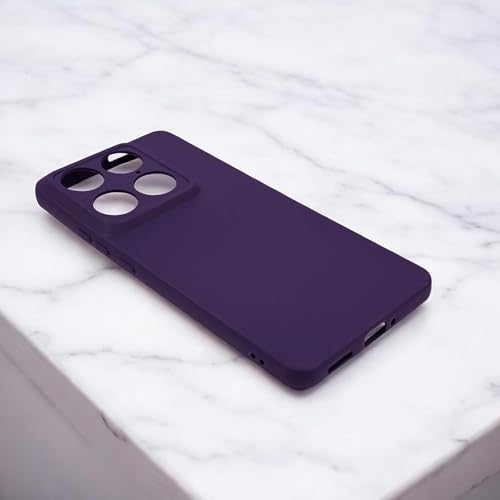 Image of SBMS Silicone Back Cover Case for Motorola Signature | Soft Micro-Fibre Lining Inside | Camera Protection Bump | Shockproof Back Cover Case for Moto Signature (Candy Cloth Purple)