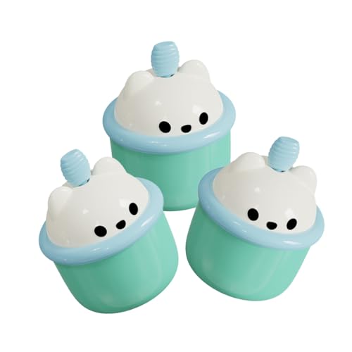 DECOMELODY 3個かわいい洗面?打泡器 ホイップ泡洗顔器 ポータブル 泡立て器 フェイシャルクレンザー用 家用 お風呂 お出かけに便利