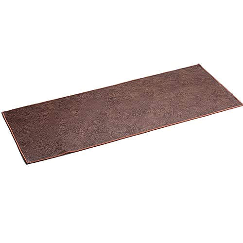 Chemin de table en cuir vintage et sets de table imperméables pour salon