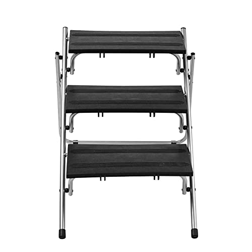 THATA Vouwtrap met 3 verdiepingen, multifunctionele ijzeren buizen, kunststof klimladder voor honden en katten, hoge en… - Image 8