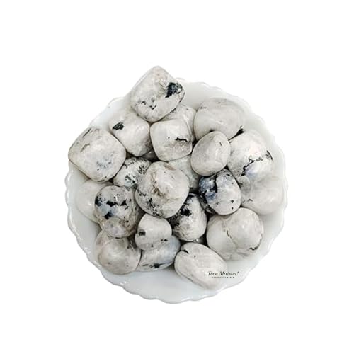 Image of Rainbow-Moonstone Tumble Stone | 50 gm Tumbled Gemstones | Reiki Healing Stones | Home Decor Pebbles | Aquarium Gravel | Garden & Table Dcor