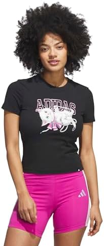 adidas W CO CAT CRO T Kadın Grafik Baskılı Tişört (Kısa Kollu), XS - Görsel 4