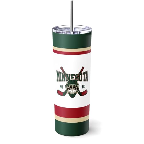 Image of ANTKING Minnesota Tumbler 20oz Travel Mug Custom Name Number Gifts | Stainless Steel Insulated Coffee Cup for Men Women