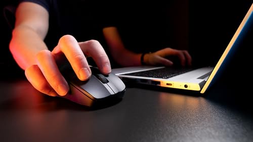 Pure Air - Mouse da gioco RGB wireless ergonomico e ultraleggero, con sensore ottico a 26K DPI, dotato di batteria da 125 ore, illuminazione RGB - Nero - Mouse gaming - Immagine 6