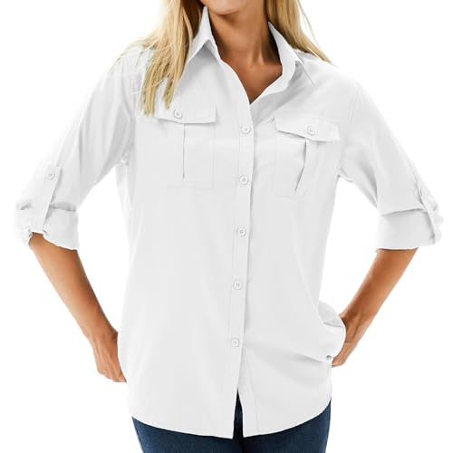 Asfixiado Damen Hemd UPF 50+ UV Schutz Langarmshirt Damen Outdoor...