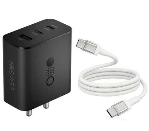 Image of butee CMF 65W Gan Charger Adapter & Nothing Type C Cable Compatible With CMF Phones /Nothing Phones And All Model Support Adapter & Cable Combo Set (Black)