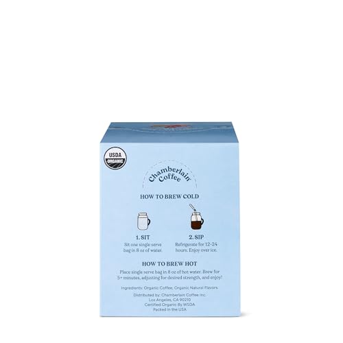 Chamberlain Coffee Flavored Variety Box – 10 Single Serve Bags w/Different Flavors for Cold Brew or Iced Drinks - Ideal for Summer Use, at Home, Camping, or Travel - Coffee Gift Set for Any Occasion